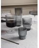 FERM LIVING - Ripple Glasses - Smoked Grey - Set of 4