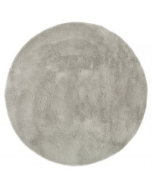 PILEPOIL - ROUND RUG IN FAKE FUR - Light grey Circle