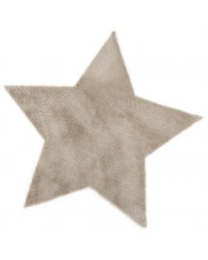 PILEPOIL - STAR RUG IN FAKE FUR - Middle Grey Circle