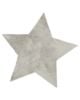 PILEPOIL - STAR RUG IN FAKE FUR - Light grey Circle (Arsenic)