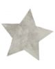 PILEPOIL - Tapis étoile en fausse fourrure - Gris clair