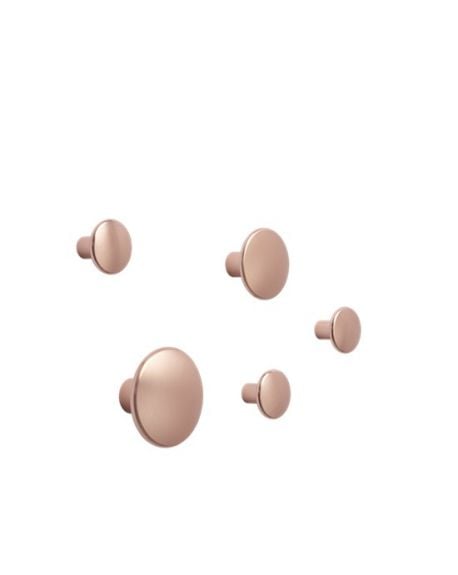 MUUTO - Ensemble de 5 patères Métal - Rose