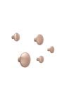 MUUTO - THE DOTS METAL - Ensemble de 5 patères - Rose