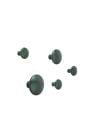 MUUTO - THE DOTS METAL - Ensemble de 5 patères - Vert Sapin