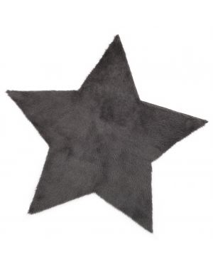 PILEPOIL - STAR RUG IN FAKE FUR - Dark grey Circle