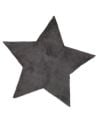 PILEPOIL - STAR RUG IN FAKE FUR - Dark grey Circle