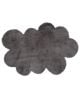PILEPOIL - CLOUD RUG IN FAKE FUR - Dark grey Circle / 2 sizes