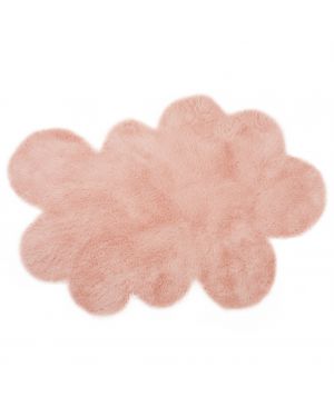 PILEPOIL - Tapis nuage en fausse fourrure - Rose poudré - 2 dimensions au choix