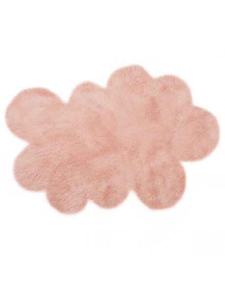 PILEPOIL - CLOUD RUG IN FAKE FUR - Powder pink Circle / 2 sizes