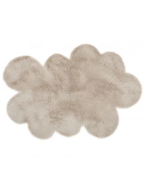 PILEPOIL - Tapis nuage en fausse fourrure - Gris Taupe - 2 dimensions au choix