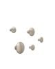 MUUTO - Ensemble de 5 patères Métal - Taupe