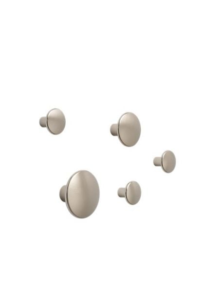 MUUTO - Ensemble de 5 patères Métal - Taupe