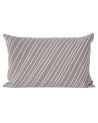 FERM LIVING - Coussin rayé - Gris et Blanc