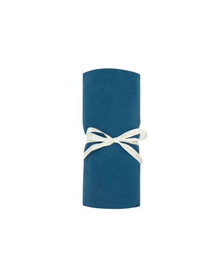 JACK N'A QU'UN OEIL - ZIA Fitted Sheet - 90x200 cm - Blue velvet