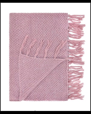 JACK N'A QU'UN OEIL - Plaid Mohair CANOPEE - Vieux Rose