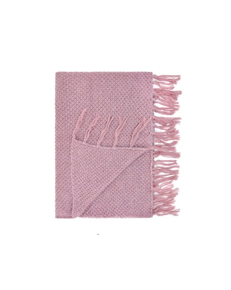 JACK N'A QU'UN OEIL - Plaid Mohair CANOPEE - Vieux Rose