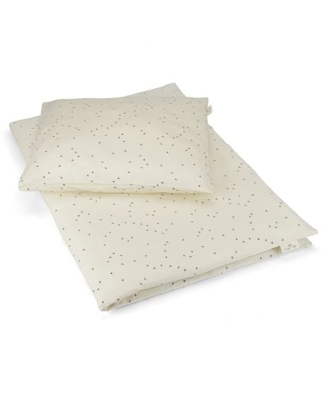 Konges Sløjd - Mille Marine Junior Bedding - 140 x 200 cm - Off-White