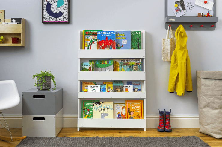 Tidy Books Kids Wall Bookshelf Different Colors