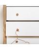 Oliver Furniture - Commode à langer 4 tiroirs - Blanc/Chêne