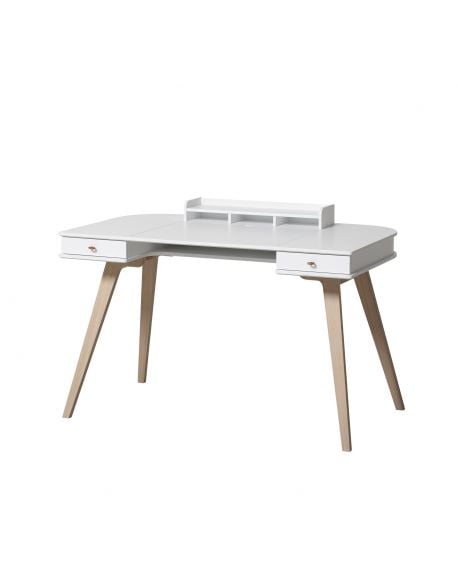 Oliver Furniture - Bureau évolutif Wood 66 cm - Blanc/Chêne