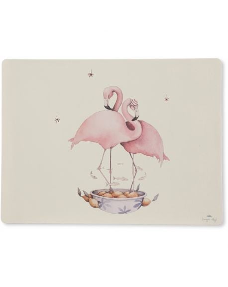 Konges Sløjd - Set de table en silicone - Flamant