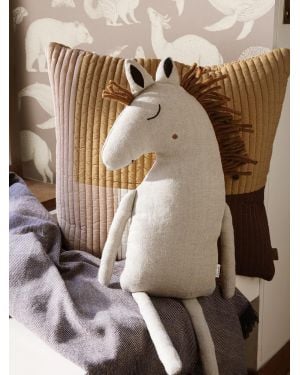 FERM LIVING - Coussin Safari Cheval - Beige