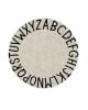 LORENA CANALS - Washable Rug Round ABC Natural - Black - Ø150