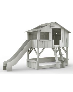 MATHY BY BOLS - Tree House bunk bed & slide - MDF & Pin - Lacquer (27 colors)