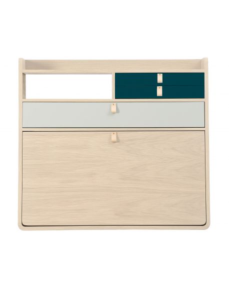 Harto - Gaston wall secretary - Oak - 80 cm - different colors available for drawer