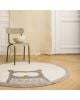 MUSKHANE-TAPIS ROND EN FEUTRE - PASU OWLY - POLLEN - NATURAL