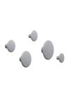 MUUTO -THE DOTS - Set of 5 wall hooks - Grey