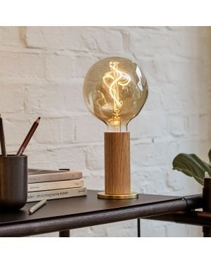 Tala - Knuckle Lampe de table en chêne avec Voronoi I
