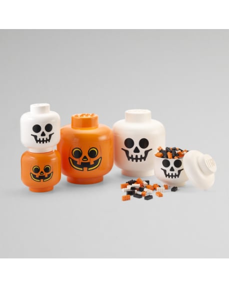 LEGO - BOITE DE RANGEMENT - Tête Hallowenn Citrouille - 2 tailles