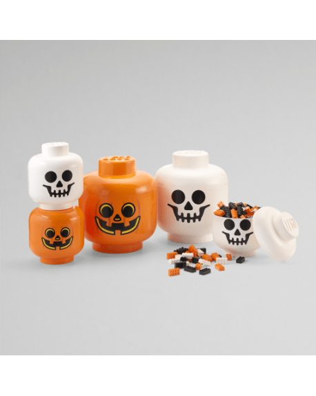 LEGO - STORAGE BOX - Head Halloween pumpkin - 2 sizes