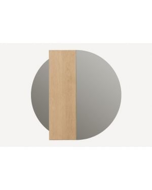 Harto - Miroir Charlotte en Chêne Ø 60 cm