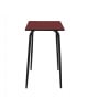 LES GAMBETTES -Table Haute Retro Véra – uni Bordeaux Pieds Noirs