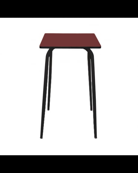 Table Haute Retro Véra – uni Bordeaux Pieds Noirs