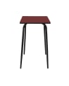 Table Haute Retro Véra – uni Bordeaux Pieds Noirs