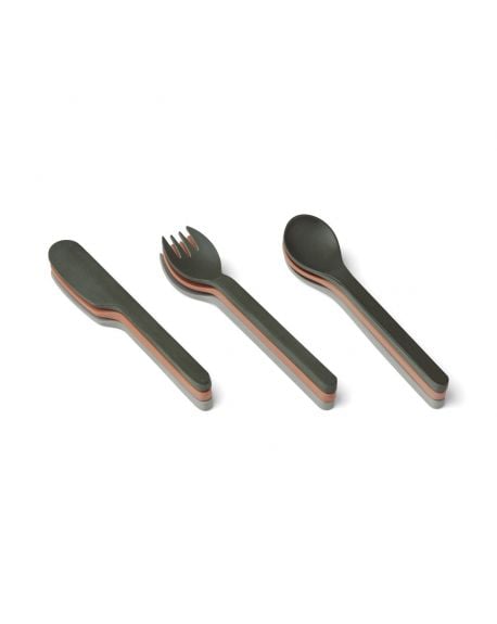 Liewood - Couverts Frederikke - lot de 9 - Vert
