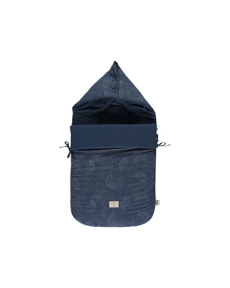 Nobodinoz - Passegiata winter footmuff honey sweet dots - natural