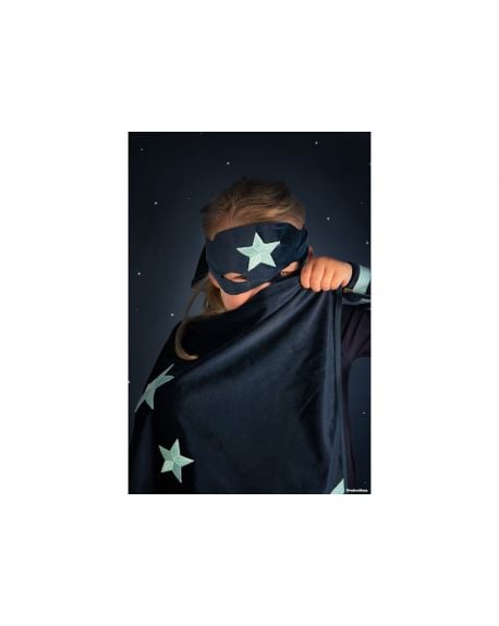 Nobodinoz - Superhero eco-velvet costume bloom pink