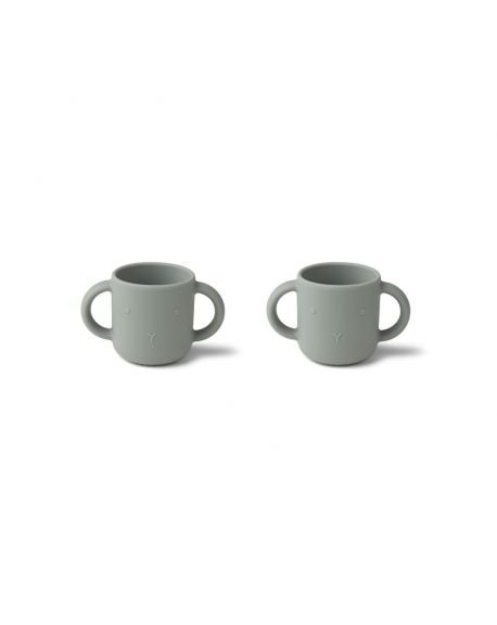 Liewood - Gene Silicone Cup 2 Pack - Rabbit dove blue