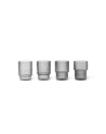 FERM LIVING - Petit Verres à digestifs Ripple - Gris fumé - Pack de 4