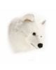 WILD & SOFT - Trophy in plush - head white wolf - Lucy