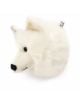 WILD & SOFT - Trophée en peluche - Tête loup blanc - Lucy
