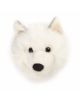 WILD & SOFT - Trophy in plush - head white wolf - Lucy