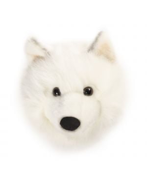WILD & SOFT - Trophée en peluche - Tête loup blanc - Lucy