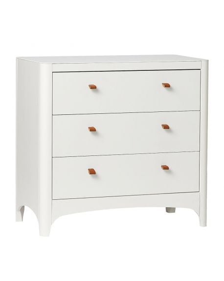 LEANDER - Commode Classic 3 tiroirs - blanche