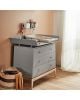 LEANDER Commode LUNA, Gris/Chêne
