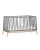 LEANDER Lit bébé 140x70 cm LUNA, Gris/Chêne